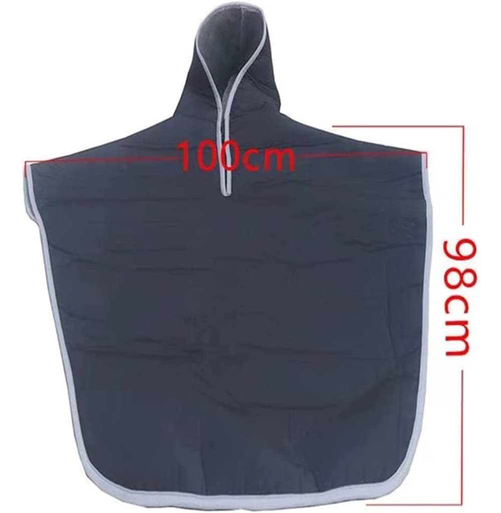 Poncho impermeable para silla de ruedas con cremallera y capucha, manta para adultos para calidez y protección, accesorio para silla de ruedas para uso en exteriores