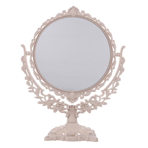 Miroir de maquillage double face rotatif pour coiffeuse mal éclairée - 2
