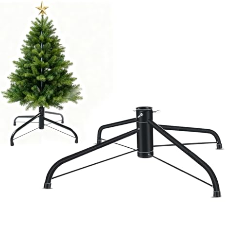 RUIBIXING Weihnachtsbaumständer Christbaumständer Weihnachtsbaum Ständer Halter Faltbares Eisen Weihnachtsbaum 1.4 Füße Halterung Halter Basis mit Daumenschraube (41 cm) Weihnachtsbaum Basis