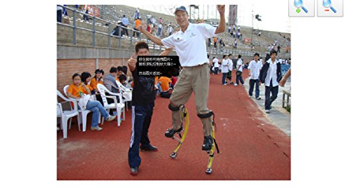 Skyrunner Adult Kangaroo Shoes Jumping Stilts Fitness Exercise (200-242lbs/90~110kg) Bouncing Shoes (Yellow) - Thumbnail 4