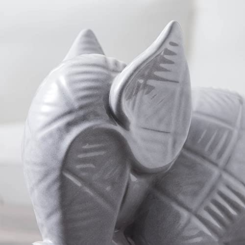 "Favrd" Elephant Decor Decorative Gray Baby Elephant Statue Good Luck Elephant Figurine Sculpture Decor, 7 X 3.5 X 7 Inches #TOP3