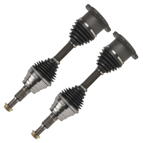 Image of Detroit Axle - 2pc Front CV Axles for 2011-2019 Chevy Silverado 2500HD | 3500HD GMC Sierra 2500HD 3500HD 2011-2018 Silverado 2500, CV Axle Shafts 2012 2013 2014 2015 2016 2017 Replacement 8 Lug