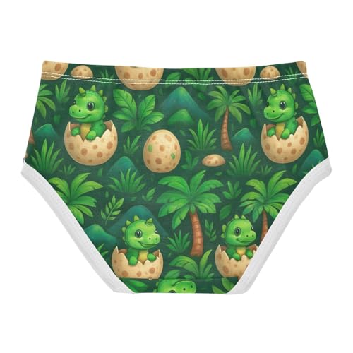 Joisal Cute Green Dinosaurs Eggs Toddlers Underwear Floral 2t Cotton Cute Panties Girl Cartoon Underpants Briefs2