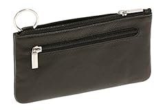 LEAS Portachiavi Extra Grande, Vera Pelle, Nero Special Edition''