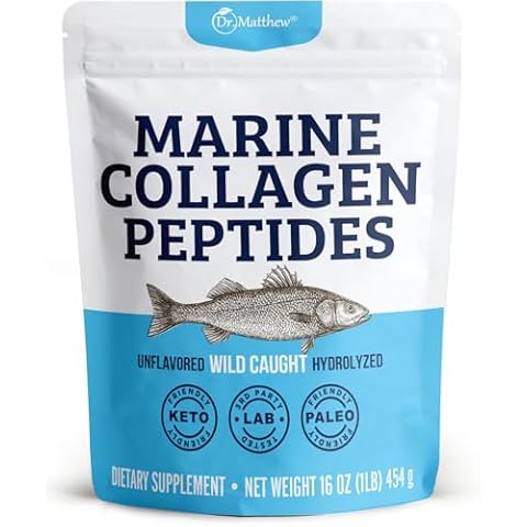 Dr. Matthew Marine Collagen Peptides Powder from Hydrolyzed Wild Caught Fish Protein - Hair & Beauty Supplements for Women & Men Cover