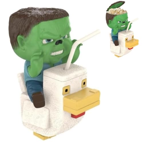 Genérico Juego combinado de cubo y vaso para palomitas de maíz Chicken Jockeys, regalo de juego combinado de cubo y vaso para palomitas de Halloween aterrador (A)