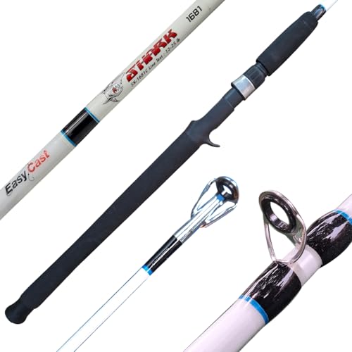 Vara Shark para Carretilha Inteiriça Maciça Ação Rápida 25lb 1.68m