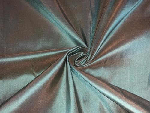 Tissu en soie Dupioni vert d'eau et rose pour mariages et cérémonies