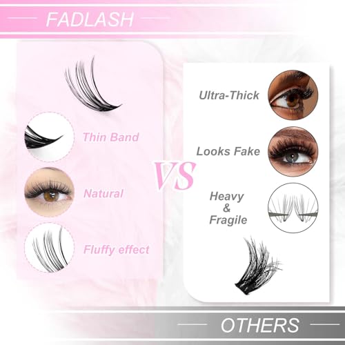6. Bild von Wimpern Einzeln Cluster für Wimpernverlängerung 40P 0.07 D Curl Mix 8-16mm Individuelle Cluster Künstliche Wimpern Wimpernbüschel für Anfänger