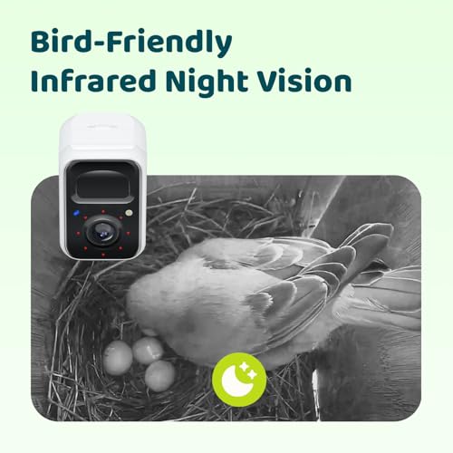 Smart Bird Houses for Outside, Solar Powered, 1080P FHD Live Stream Bird House with Camera, Wild Bird Nesting and Hatching, Blue Bird House with Camera Inside, Ideal Gift (Blue/Wooden)