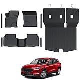 GALVAGNITE Floor Mats Set for Ford Escape 2020-2024 2025 Accessories (Not for Hybrid), Full Coverage All Weather Floor Mats Cargo Mat with Backrest Protectors & Door Sill Guards