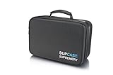 Supremery Sup320 Waterresistent Case for Gopro Hero 5 / 4 / 3+ / 3/2/1, Sj4000 Sj5000 Bag Case for Camera, Housing, Wifi Remote and Accessories (Hidden Compartment, Zipper,Hardshell Case) Black-blue