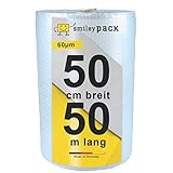 Breite 50 cm / 500 mm, Länge 50 m / 5000 cm, Fläche 25 qm, Dicke 60 my