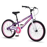 RoyalBaby Novaride Kids Bike Toddlers 20 Inch Wheel Bicycle Beginners Boys Girls Ages 7-11 Years, Kickstand, Pink