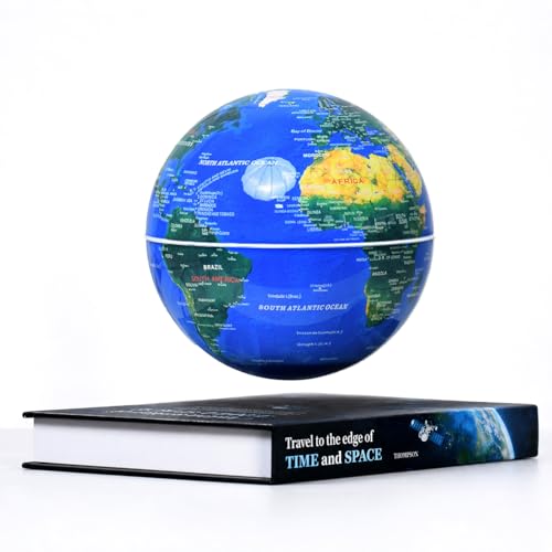 Globe Terrestre à Lévitation Magnétique, Mappamonde Flottante 6 Pouces avec Base Style Livre et...