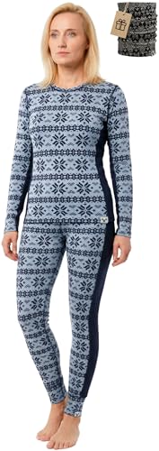 Image of MERINNOVATION Merino Wool Base Layer Set for Women 100% Merino Wool Thermal Underwear Sets Lite - Midweight Top Tank Bottom