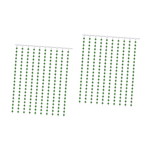 Guirnalda de luces LED de San Patricio tipo cortina verde de 300x150cm para decoración interior