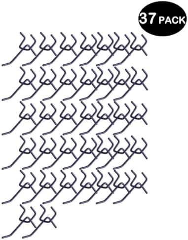 KINOMI 37 Pieces 2 Inch Black Pegboard Hooks Heavy Duty Pegs Pegboard Accessories for 1/4 in and 1/8 in Peg Boards in Garages, Tool Sheds, Basements etc - 1