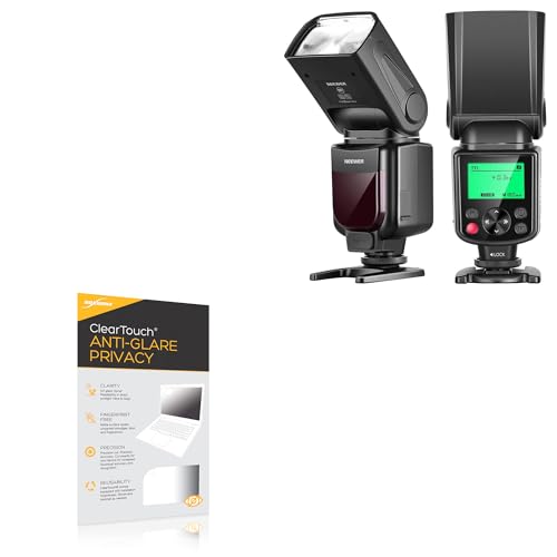 BoxWave Screen Protector Compatible with Neewer NW670 - ClearTouch Anti-Glare Privacy (2-Pack), Privacy Screen Protector Flexible Film Anti-Glare