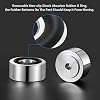 Facmogu 4PCS Silver Aluminum Alloy Speaker Isolation Feet, Turntable Isolation Pad for Reduce Vibration & Resonance, Speaker Spike Pads with Non-Slip Rubber Ring for Amplifier HiFi Devices Recorder CD