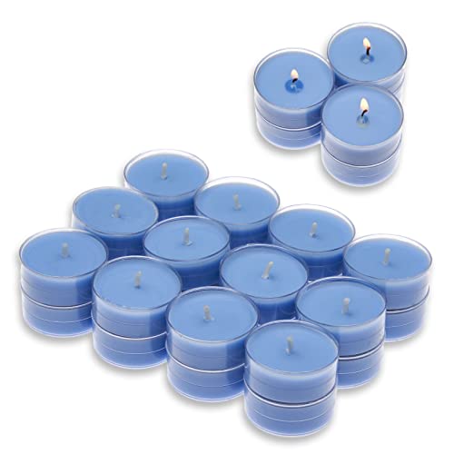 Candelo Lot de 30 bougies parfumées Ambiance - Bougies chauffe-plat parfumées Wellness - Avec étui en plastique - 1,7 x 3,8 cm - Durée de combustion 4 heures - 3 couleurs Cover