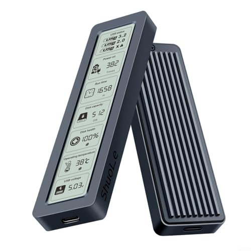 Funda para SSD M 2, carcasa de disco duro, carcasa SSD de transferencia de datos súper rápida, carcasa externa sin herramientas con cable de datos (SL-TN26-P)