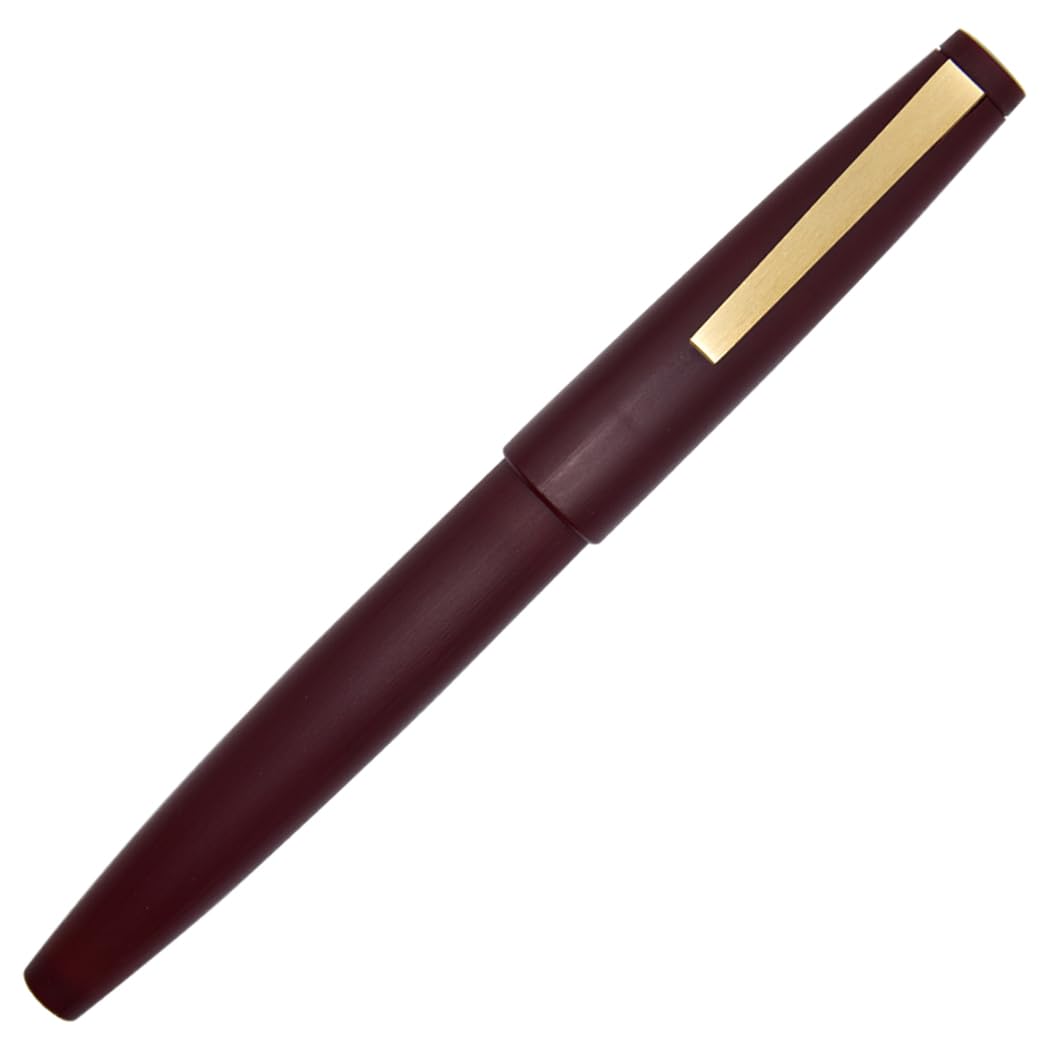 Ranvi Jinhao 80 Brushed Carbon Fiber Fountain Pen 0.3mm,with Ink Converter,Red with Golden Clip Writing Pen
