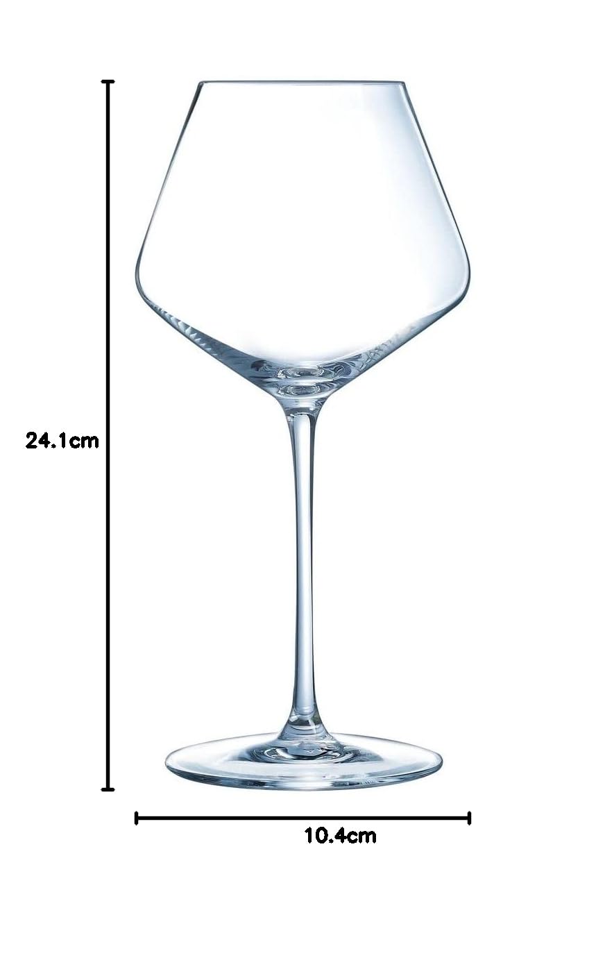Cristal D'Arques Vaso de pie 42 cl Último | Cristalino sin plomo, cristal de pie para degustación, apto para lavavajillas, fabricado en Francia