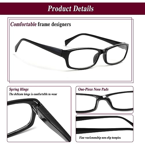 Image of Kerecsen Reading Glasses 5 Pairs Fashion Ladies Readers Spring Hinge with Pattern Print Eyeglasses for Women (Mix Color -4, 1.00)