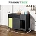 VELVETPAW Modern Cat Litter Box Enclosure with Countdown Timer (5-60 Min), Air Purifier & Scent Control, Hidden Cat House, Scratching Mat, Multifunctional Side Table, Black