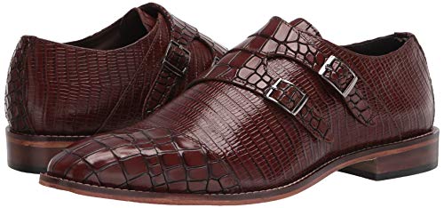Stacy Adams Mens Toscano Cap Toe Double Monk Strap Loafer, Cognac, 12 Us #TOP6
