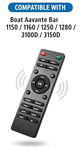 Image of K2 Remote Compatible with Boat Aavante Soundbar & Home Theatre - Works with 1150, 1160, 1200, 1250, 1280, 3100D, 3150D Models | Match Exactly with Old Remote Before Purchase