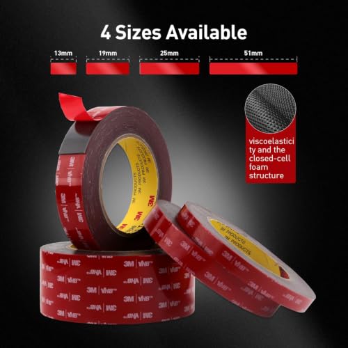 Image of 3M Double Sided Tape, Heavy Duty, 2 inch x 18Ft, Gray