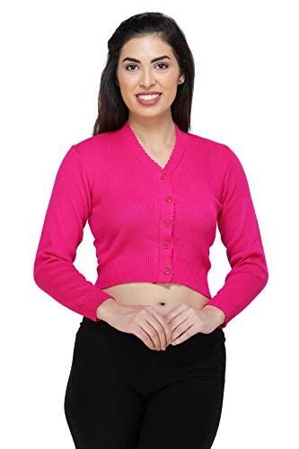 Image of Women Winter Wear V-Neck Full Sleeves Regular Fit Woollen Blouse