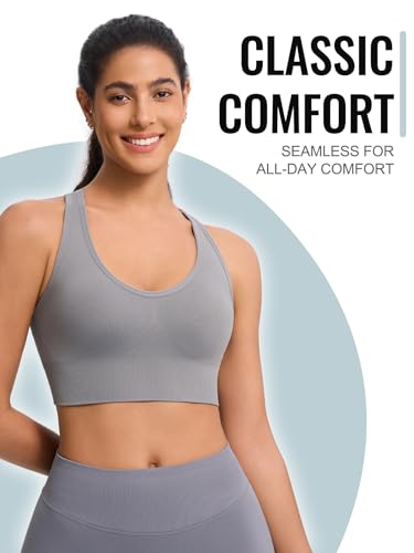 Image of Sports Bras for Women High Support, Multipack Padded Supportive Criss Cross Back Wireless Running Yoga Workout Bra