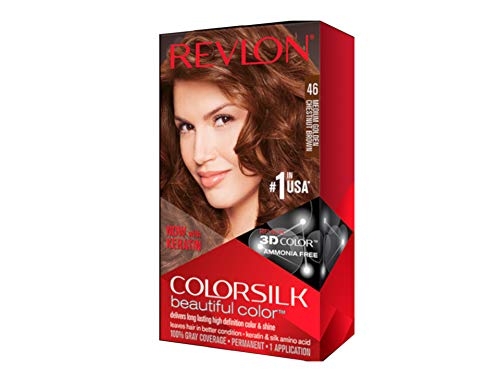 Revlon Colorsilk Beautiful Color 46 Medium Golden Chestnut Brown (Value Pack of 6)