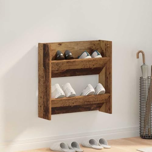 SooIarix Zapatero con estante de madera de 60 x 18 x 60 cm, estrecho, cerrado, ahorra espacio, para pasillo, pared, zapatero