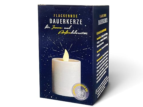 DECOTREND LED Grabkerze - Grabkerze - 200 Tage Brenndauer - Batterie...