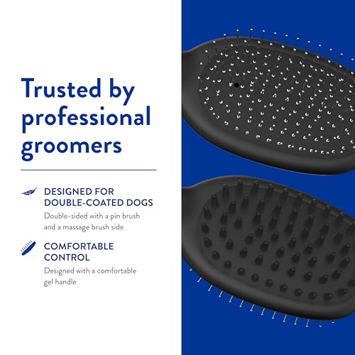 Image of WAHL Professional Animal Double Sided Bath Pin Brush for Dogs (#858477) - Pet Brush to Groom Dogs - For Akitas, Huskies & Australian Shepherds - Durable Dog Pin Brush