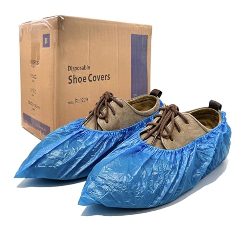 QIANSOU 1000 PCS Bulk Shoe Covers Disposable Durable Waterproof Boot Covers
