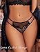 Avidlove Women Lace Panties Floral Lace Briefs Mesh Hollow Out G-String Thongs T-back Underwear Black S