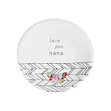 Pavilion Gift Company Love You Nana Plato de baratija de joyería de Recuerdo de Mariposa de 4 Pulgadas, Blanco