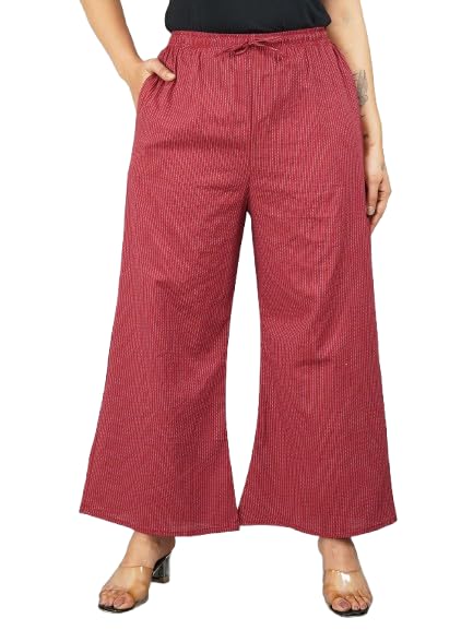 b9 store Women's Cotton Dora Print Palazzo Maroon-picture-22