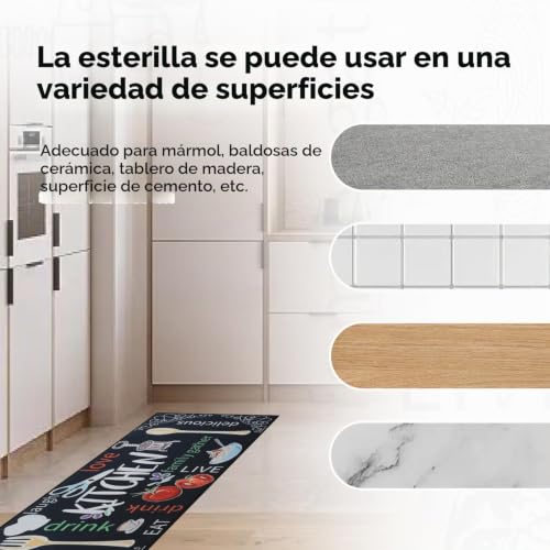 Miniatura 6 de Lhhmz Alfombra De Cocina De 2 Piezas Antideslizante Lavable, Alfombra De Cocina, Juegos De Tapetes De Cocina Para Cocina, Pasillo, Comedor Y Entrada, 40x60cm 40x120cm