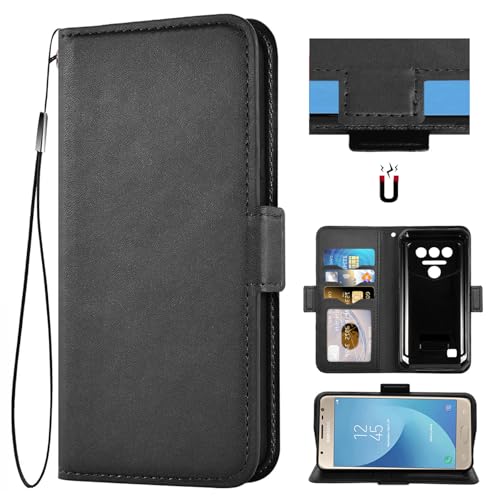 Auotu PU Leder Flip Mit Kamera Schutz Brieftasche Handyhülle Lederhülle Cover Tasche Hülle Hülle Etui für OUKITEL WP38 Smartphone (Schwarz)