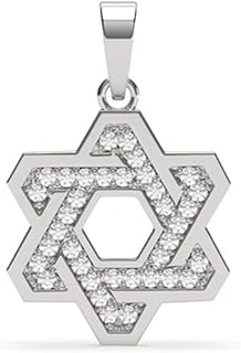 clara Pure 925 Sterling Silver Star Men Pendant Necklace | With or Without Chain | Gift for Men & Boys |Platinum Plated, Swiss Zircon-picture-38