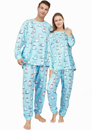 Narecte Family Pajamas Sets Cute Comfy Plus Size Pjs Sets for Women Men Couple Christmas Pajamas...