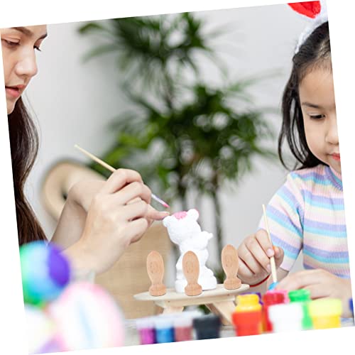 10Pcs Handmade Graffiti Ornaments Natural Wood Shapes Figures Blank Peg Dolls Blank Unfinished Wood Crafts Unpainted Wood Doll Painting Puppets Peg Doll Wooden Common Nail #TOP1