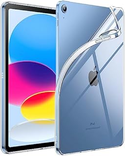 JETech Etui dla iPad 10 (10,9 Cala, Model 2022, 10e Generacja), Miękki TPU Przezroczysty Slim Odporny na Wstrząsy Tabletu Case (Przezroczyste)