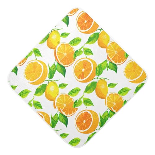 Kigai Baby Hooded Towel Absorbent Baby Bath Shower Towel with Hood for Newborn Boys Girls Babies Infant Toddler (Vibrant Oranges 30 x 30 in)